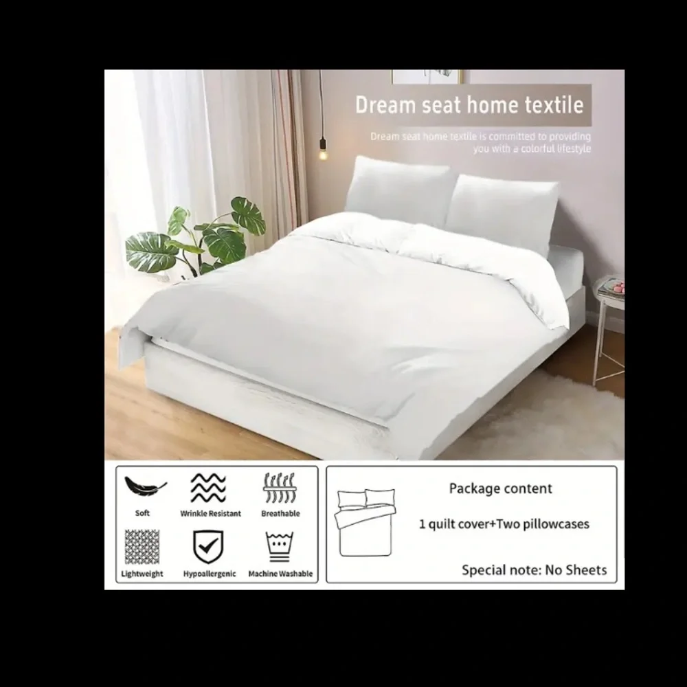 Pink and White Duvet Cover Bedding  No duvet insert)